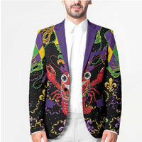 Mardi Gras Crawfish Blazer On Tuesdays We Wear Beads - Wonder Print Shop