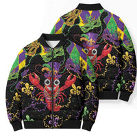 Mardi Gras Crawfish Bomber Puffer Jacket On Tuesdays We Wear Beads - Wonder Print Shop