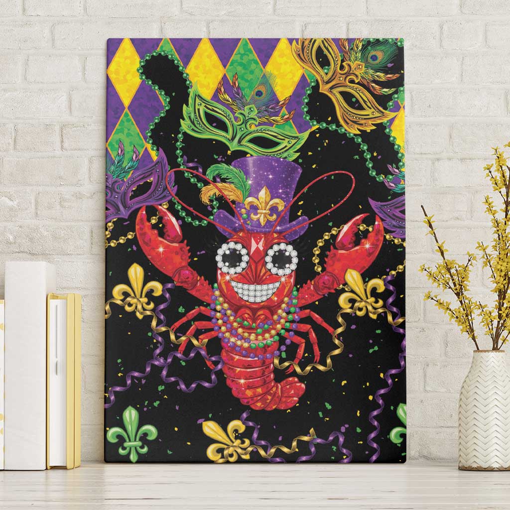 Mardi Gras Crawfish Canvas Wall Art On Tuesdays We Wear Beads - Wonder Print Shop