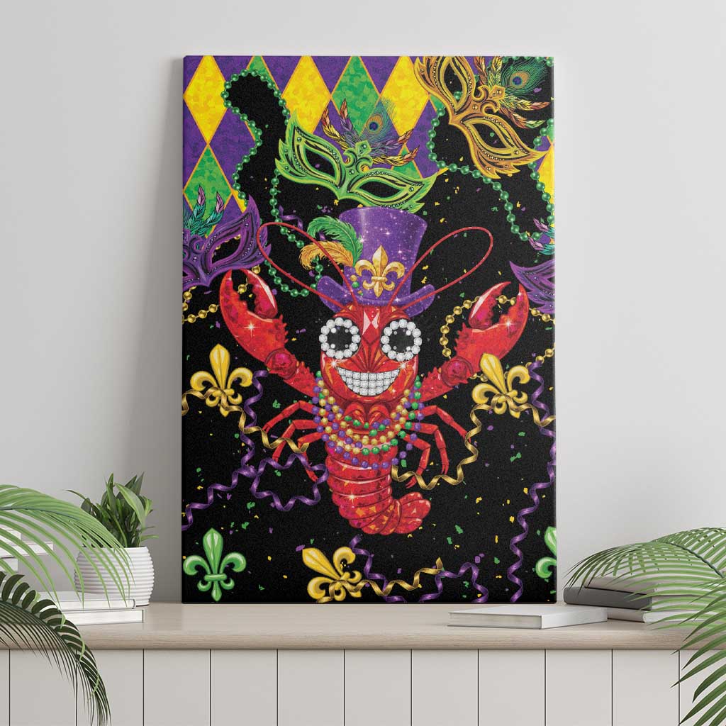 Mardi Gras Crawfish Canvas Wall Art On Tuesdays We Wear Beads - Wonder Print Shop