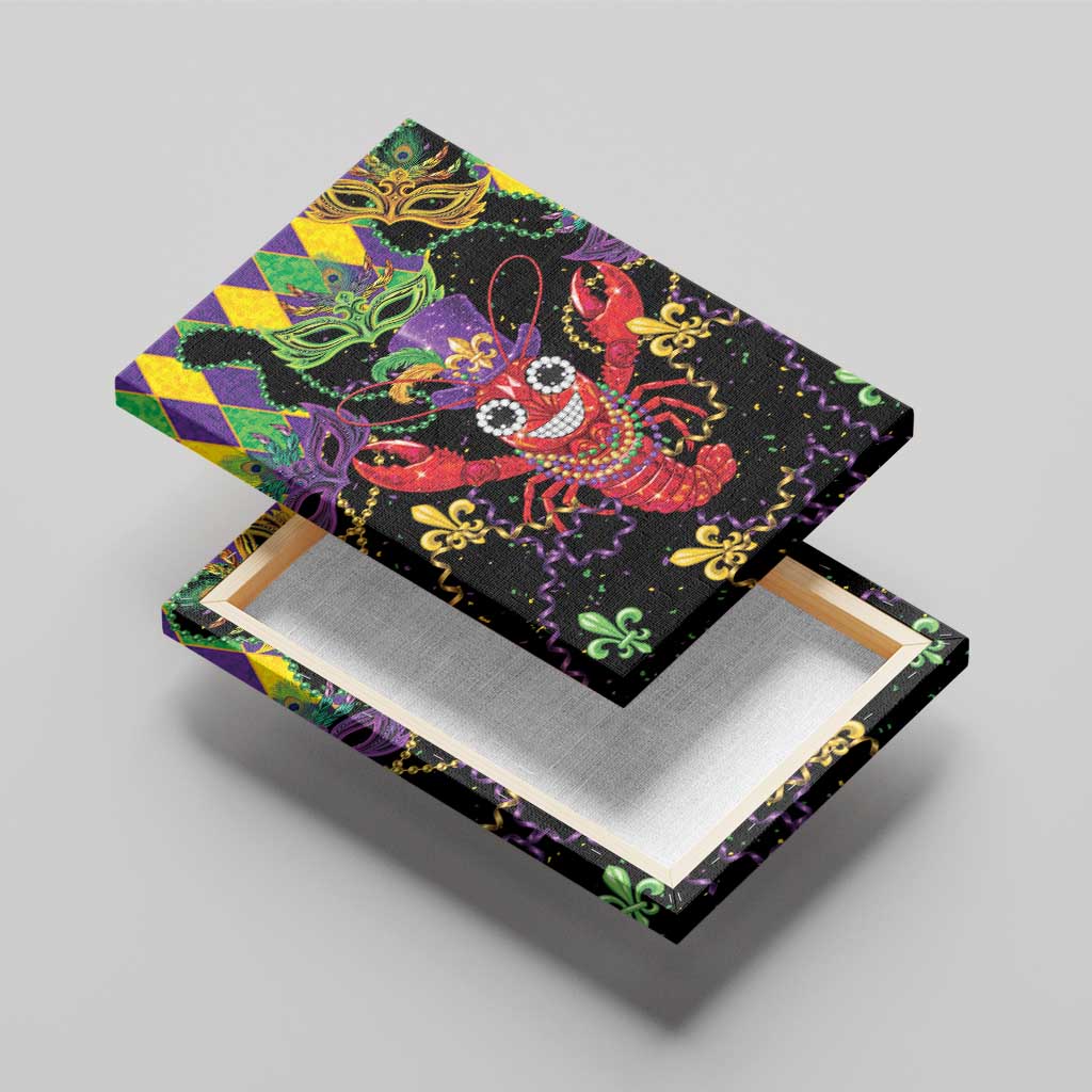 Mardi Gras Crawfish Canvas Wall Art On Tuesdays We Wear Beads - Wonder Print Shop