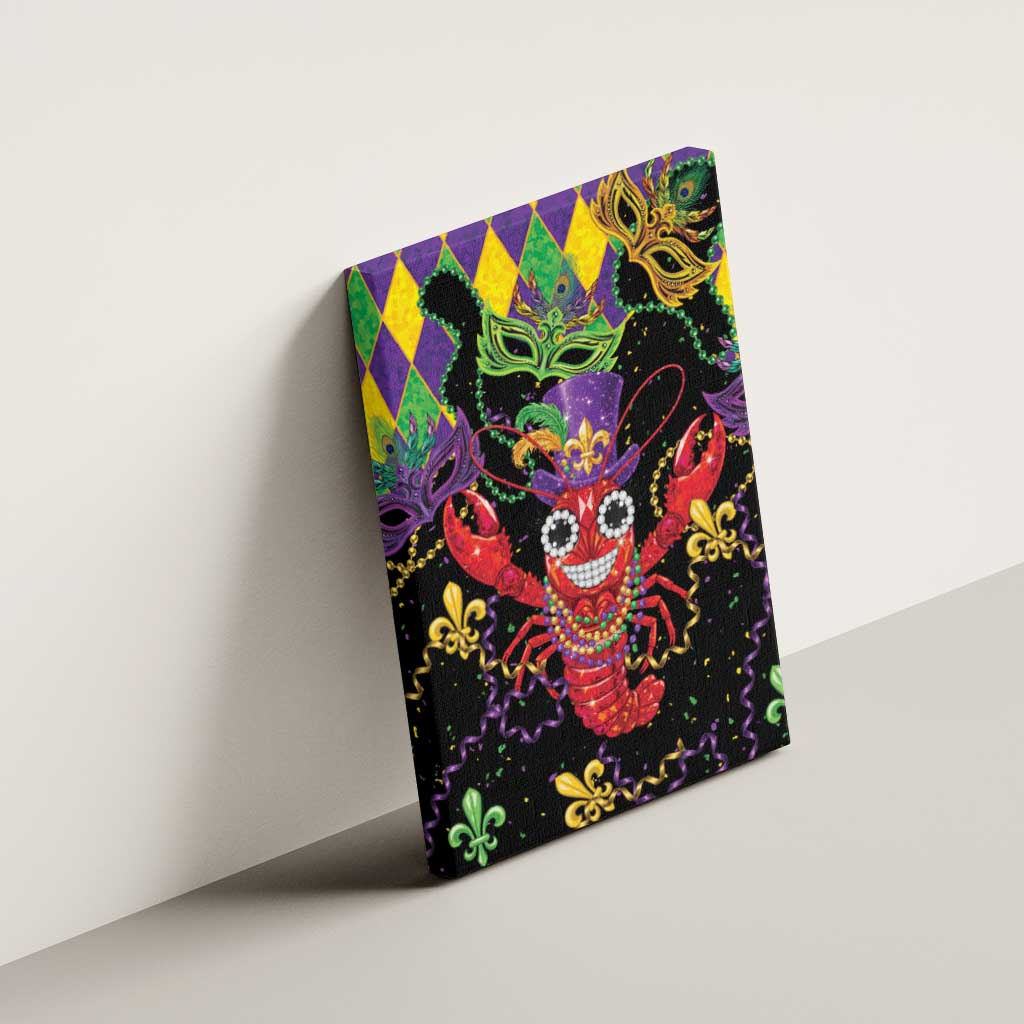 Mardi Gras Crawfish Canvas Wall Art On Tuesdays We Wear Beads - Wonder Print Shop