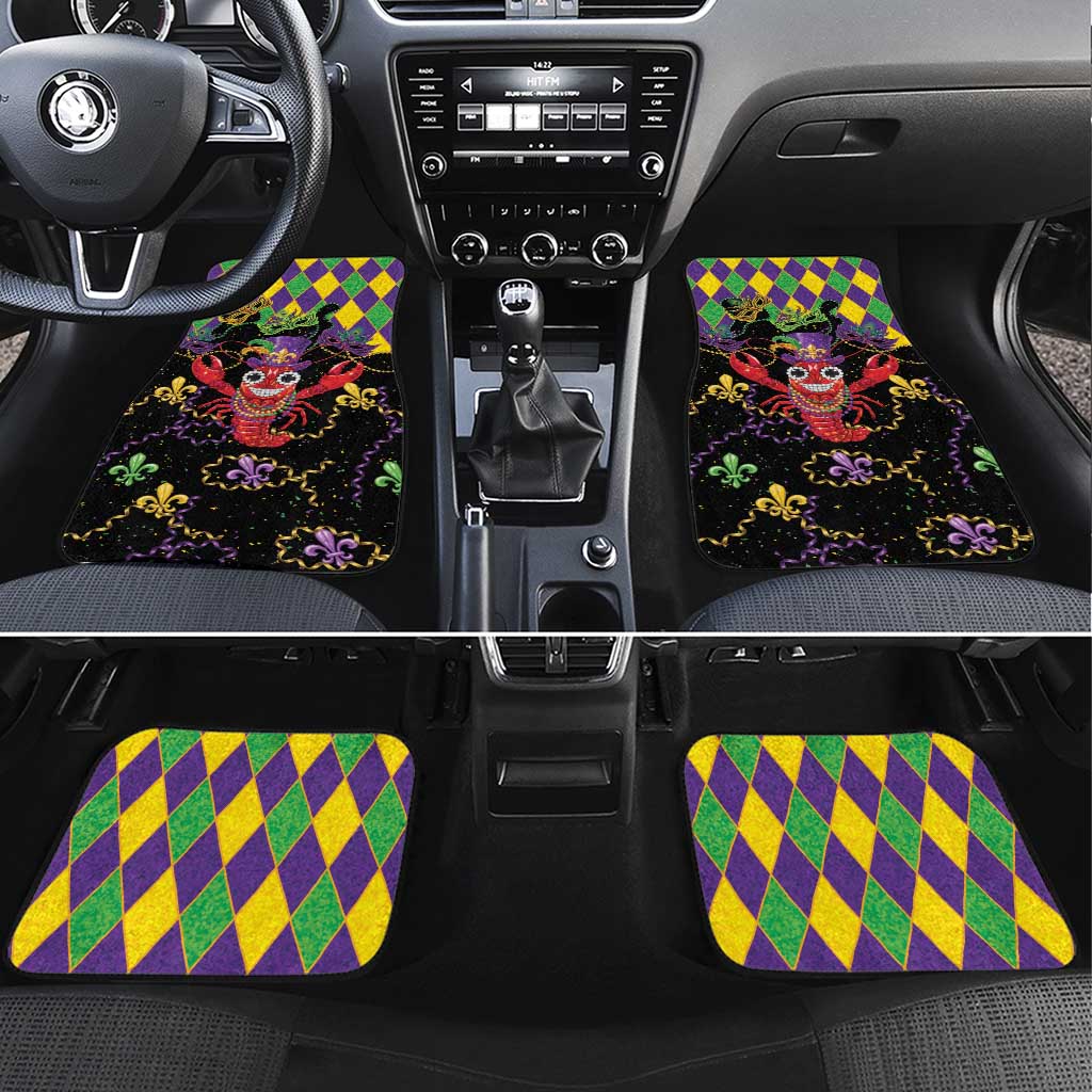 Mardi Gras Crawfish Car Mats On Tuesdays We Wear Beads - Wonder Print Shop
