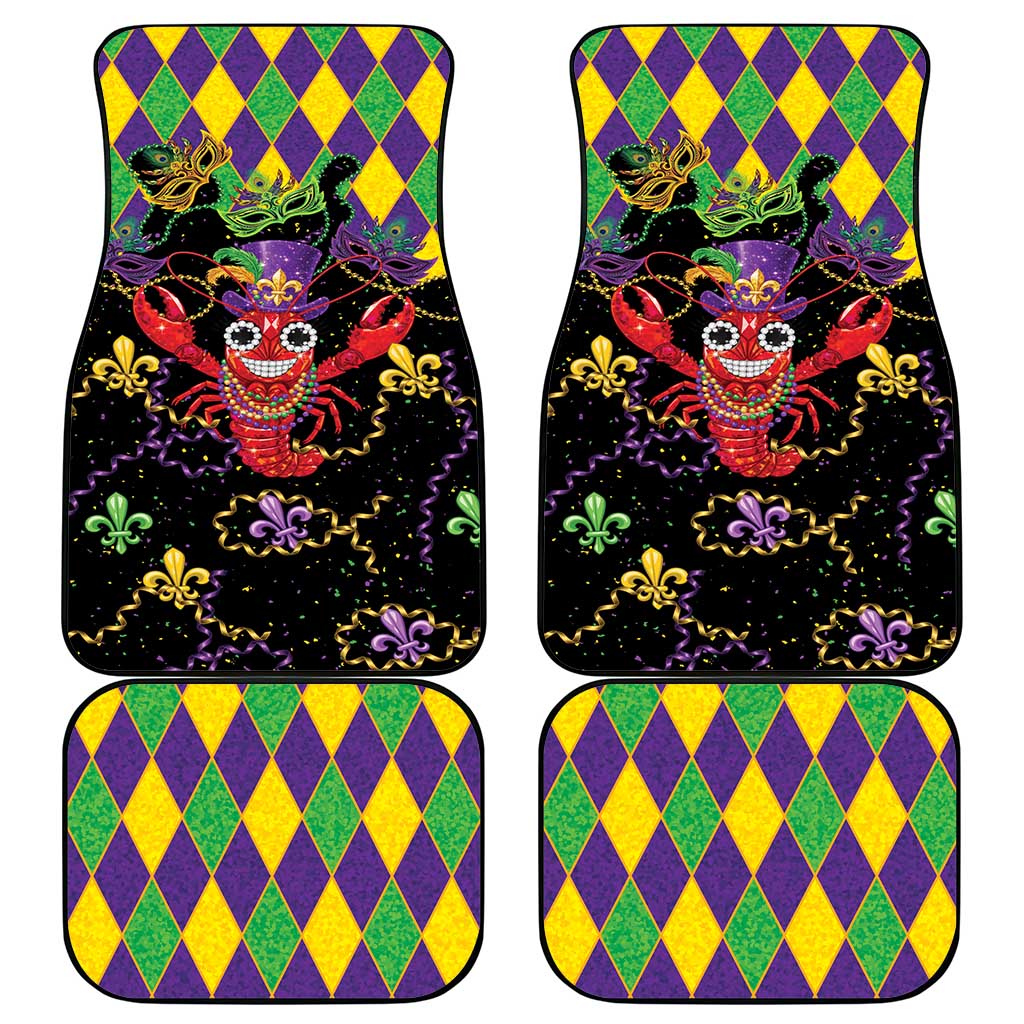 Mardi Gras Crawfish Car Mats On Tuesdays We Wear Beads - Wonder Print Shop