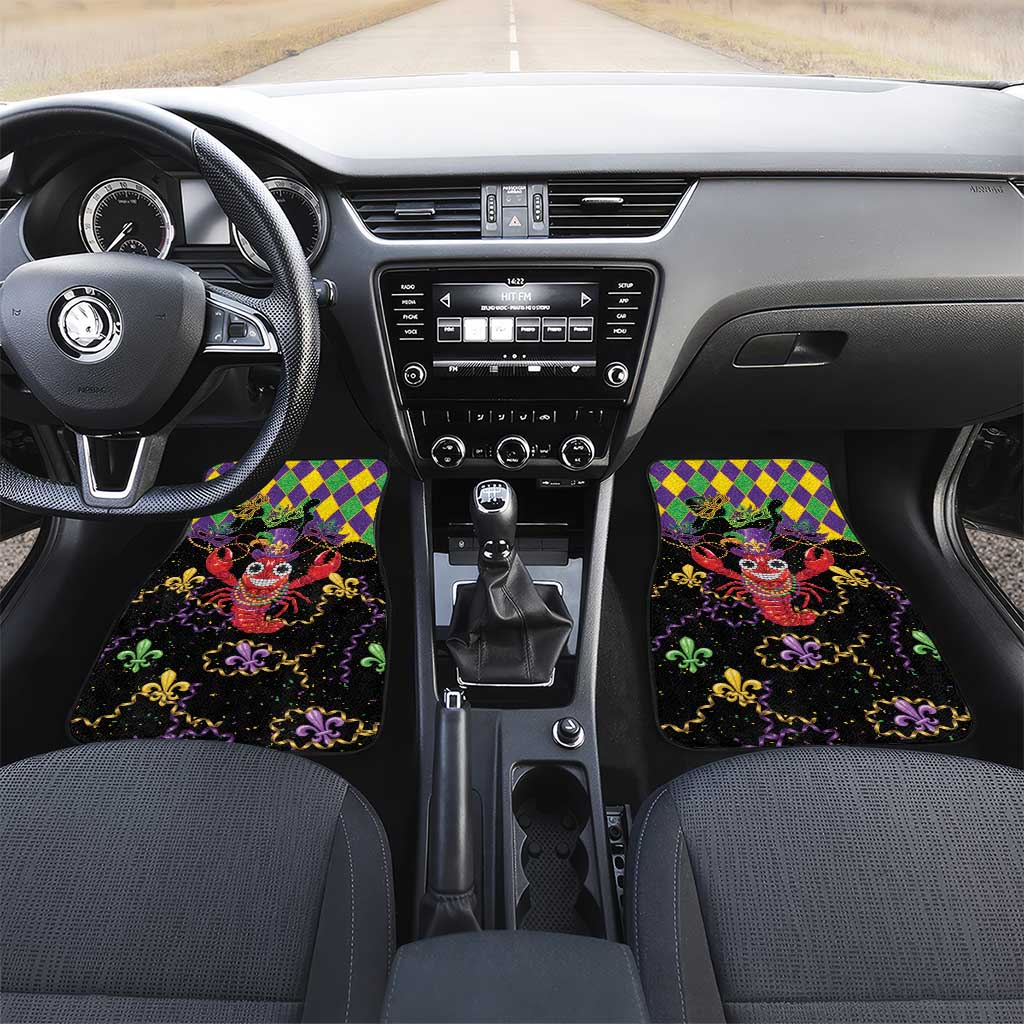 Mardi Gras Crawfish Car Mats On Tuesdays We Wear Beads - Wonder Print Shop