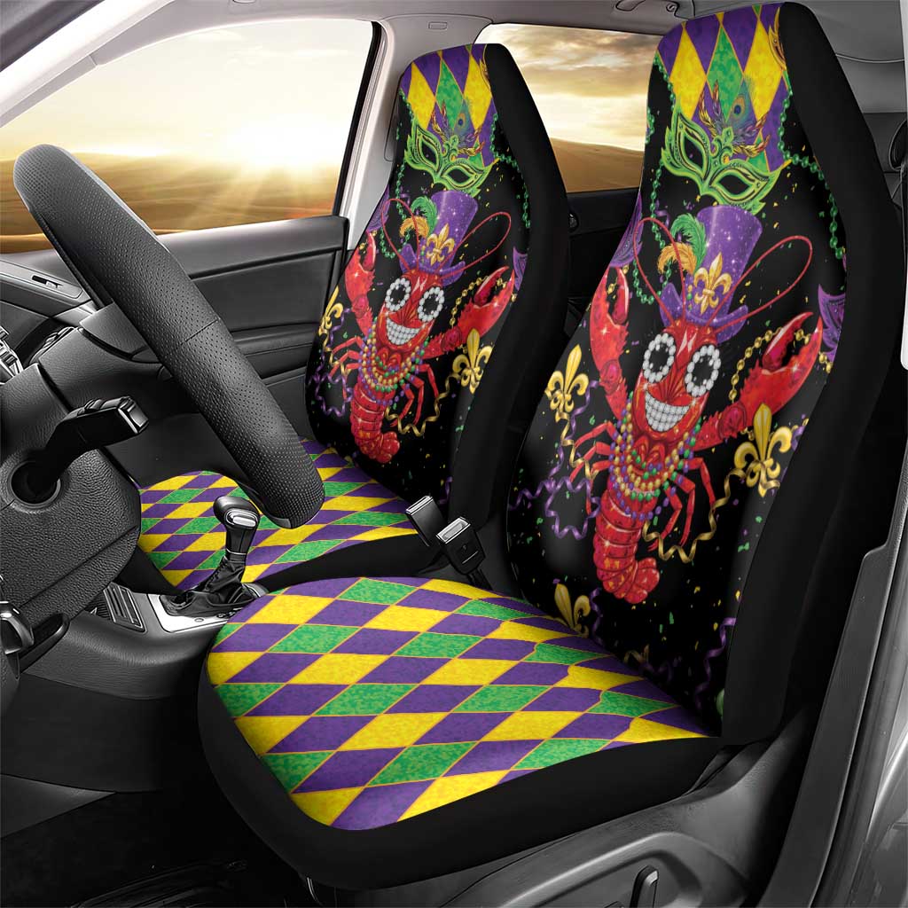 Mardi Gras Crawfish Car Seat Cover On Tuesdays We Wear Beads - Wonder Print Shop