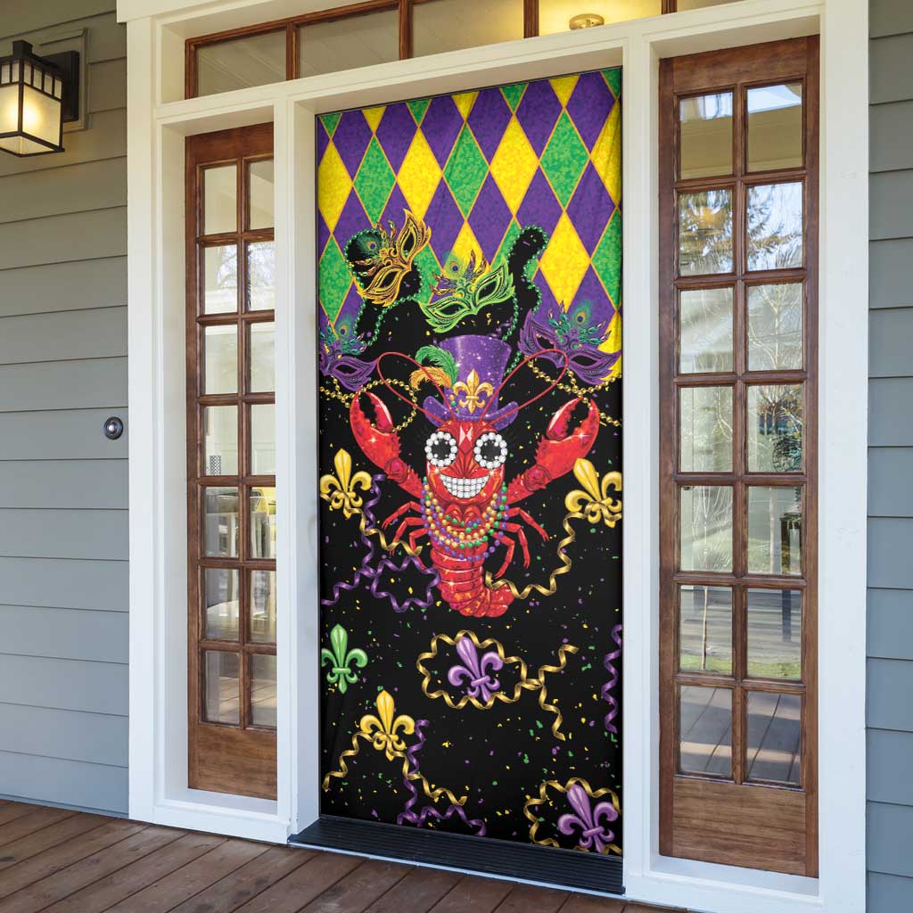 Mardi Gras Crawfish Door Cover On Tuesdays We Wear Beads - Wonder Print Shop