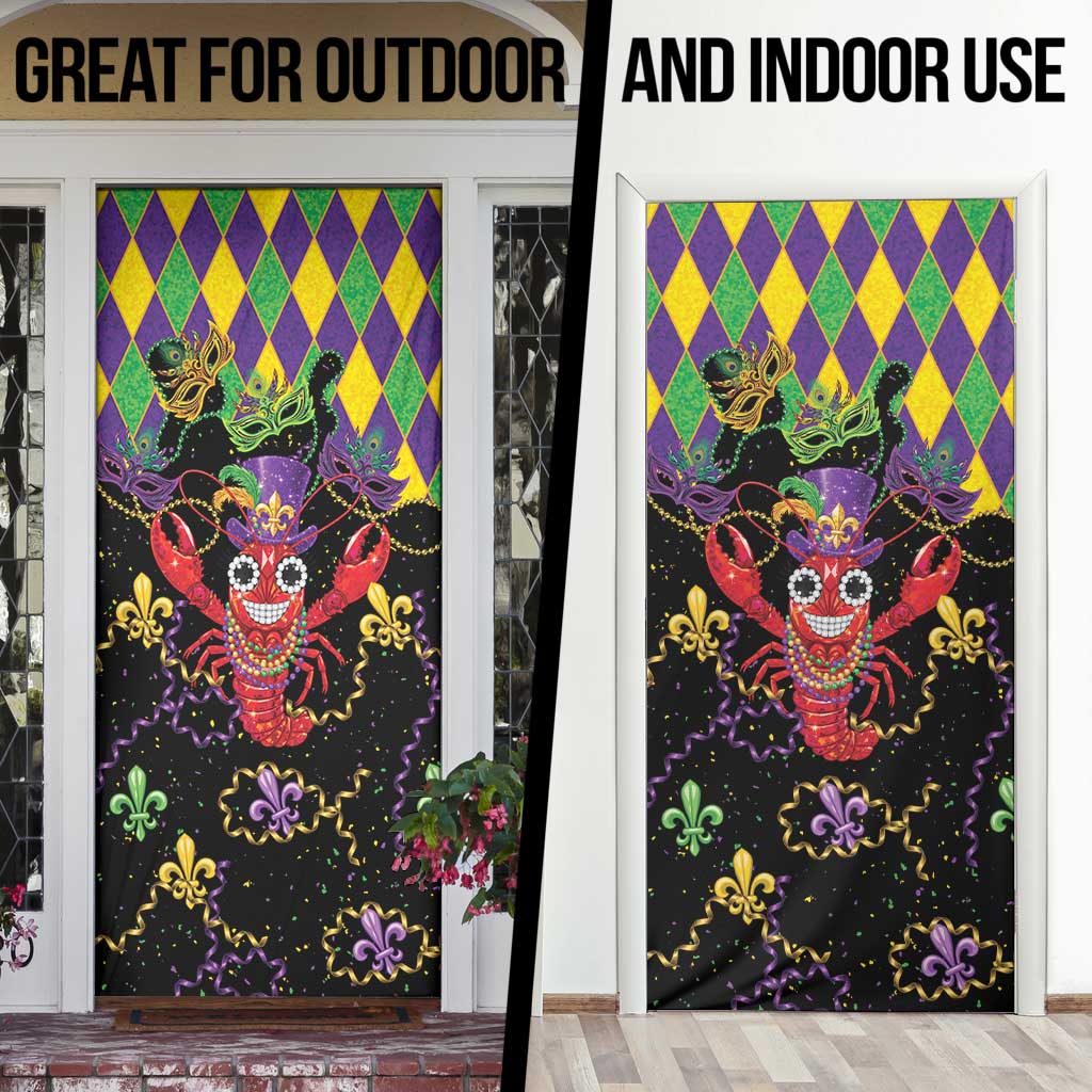 Mardi Gras Crawfish Door Cover On Tuesdays We Wear Beads - Wonder Print Shop