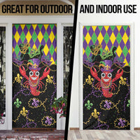 Mardi Gras Crawfish Door Cover On Tuesdays We Wear Beads - Wonder Print Shop