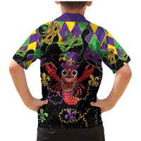 Mardi Gras Crawfish Family Matching Mermaid Dress and Hawaiian Shirt On Tuesdays We Wear Beads - Wonder Print Shop