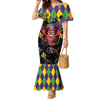 Mardi Gras Crawfish Family Matching Mermaid Dress and Hawaiian Shirt On Tuesdays We Wear Beads - Wonder Print Shop