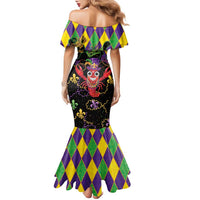 Mardi Gras Crawfish Family Matching Mermaid Dress and Hawaiian Shirt On Tuesdays We Wear Beads - Wonder Print Shop