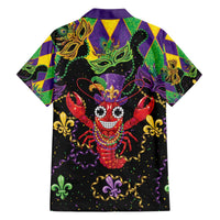 Mardi Gras Crawfish Family Matching Off The Shoulder Long Sleeve Dress and Hawaiian Shirt On Tuesdays We Wear Beads - Wonder Print Shop