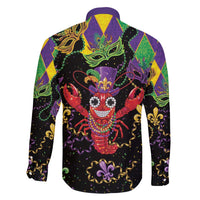 Mardi Gras Crawfish Family Matching Off Shoulder Maxi Dress and Hawaiian Shirt On Tuesdays We Wear Beads - Wonder Print Shop