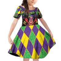 Mardi Gras Crawfish Family Matching Off Shoulder Short Dress and Hawaiian Shirt On Tuesdays We Wear Beads - Wonder Print Shop