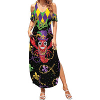 Mardi Gras Crawfish Family Matching Summer Maxi Dress and Hawaiian Shirt On Tuesdays We Wear Beads - Wonder Print Shop