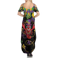 Mardi Gras Crawfish Family Matching Summer Maxi Dress and Hawaiian Shirt On Tuesdays We Wear Beads - Wonder Print Shop