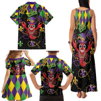 Mardi Gras Crawfish Family Matching Tank Maxi Dress and Hawaiian Shirt On Tuesdays We Wear Beads - Wonder Print Shop