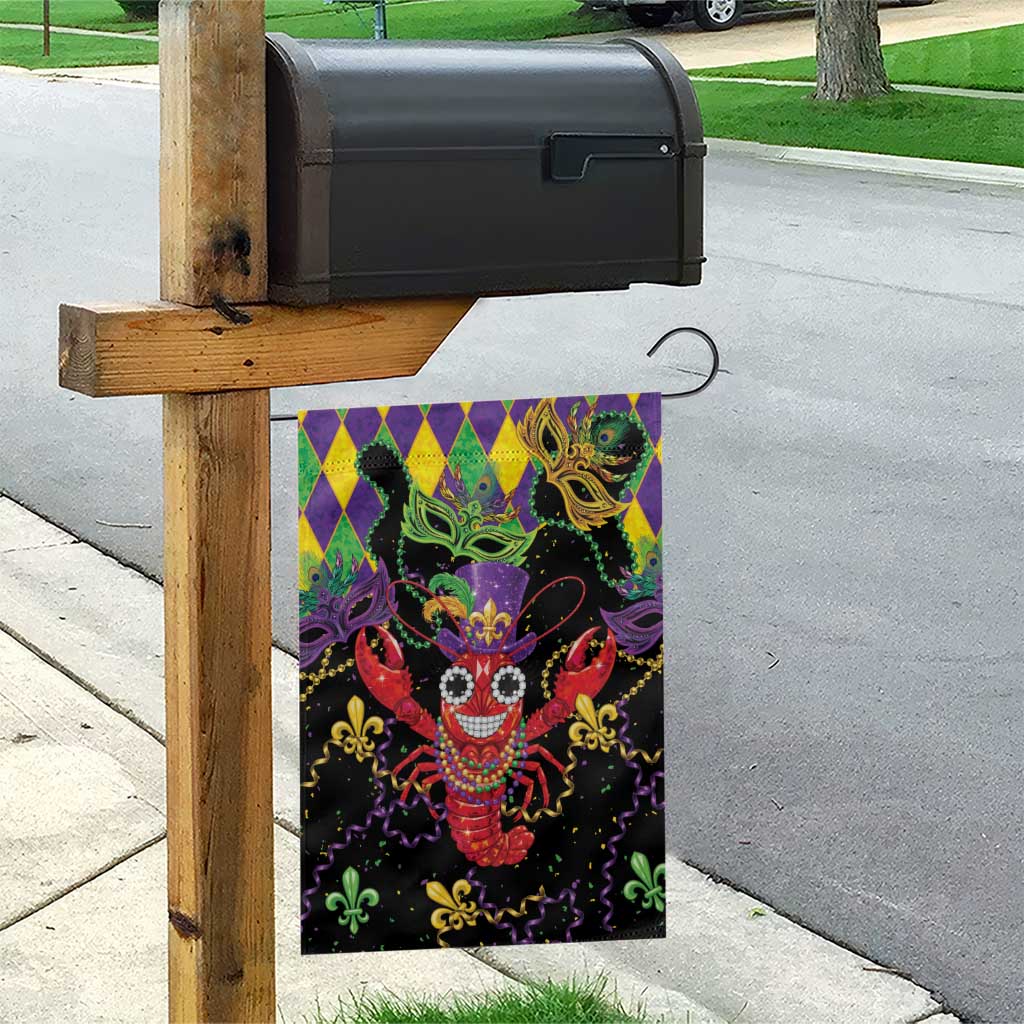 Mardi Gras Crawfish Garden Flag On Tuesdays We Wear Beads - Wonder Print Shop