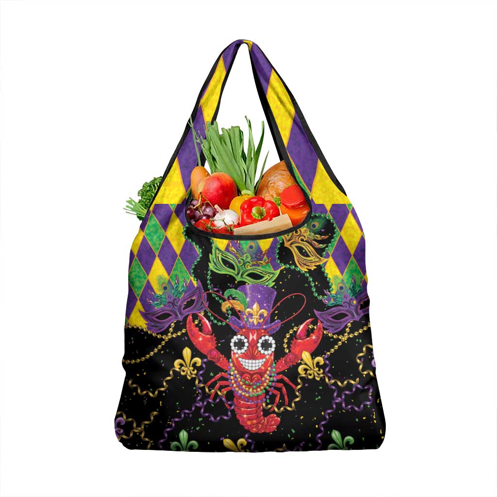 Mardi Gras Crawfish Grocery Bag On Tuesdays We Wear Beads - Wonder Print Shop