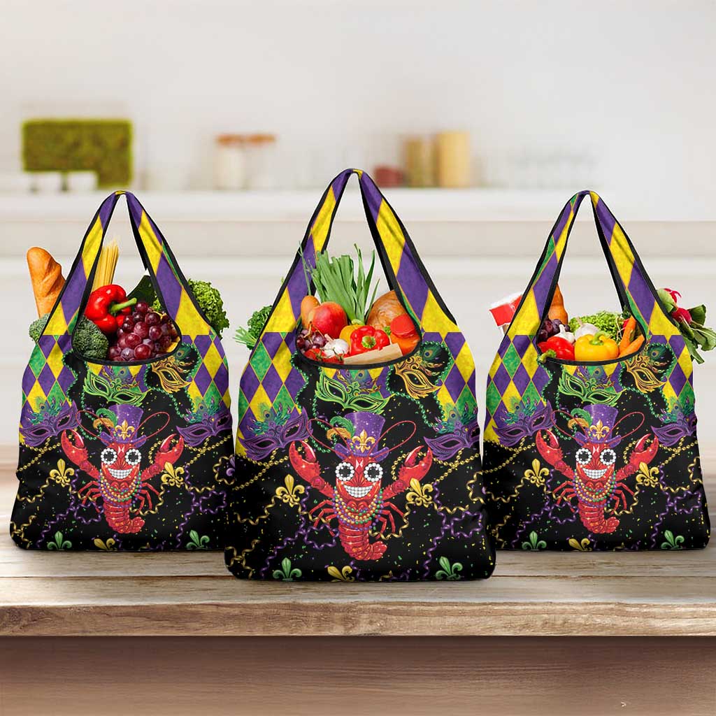 Mardi Gras Crawfish Grocery Bag On Tuesdays We Wear Beads - Wonder Print Shop