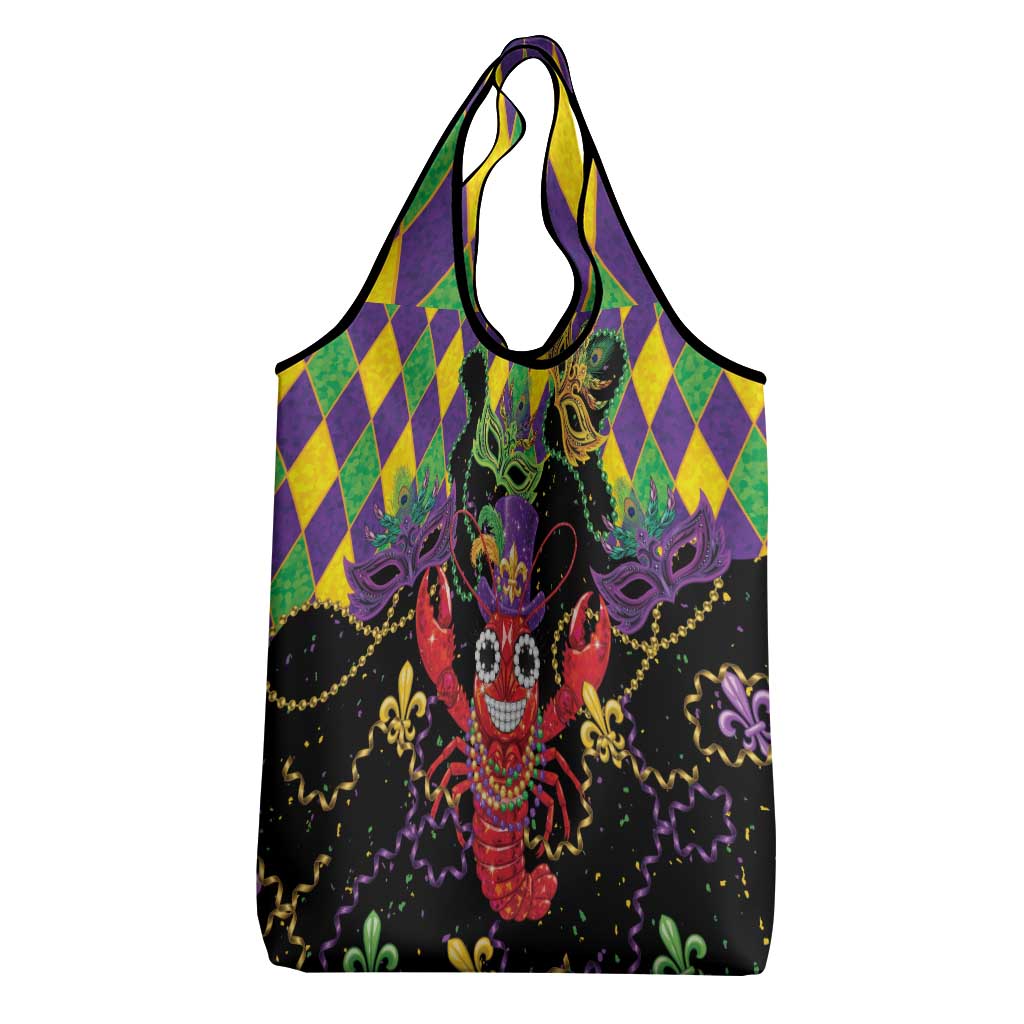 Mardi Gras Crawfish Grocery Bag On Tuesdays We Wear Beads - Wonder Print Shop