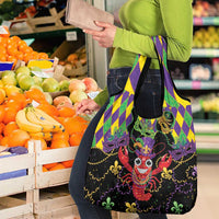 Mardi Gras Crawfish Grocery Bag On Tuesdays We Wear Beads - Wonder Print Shop