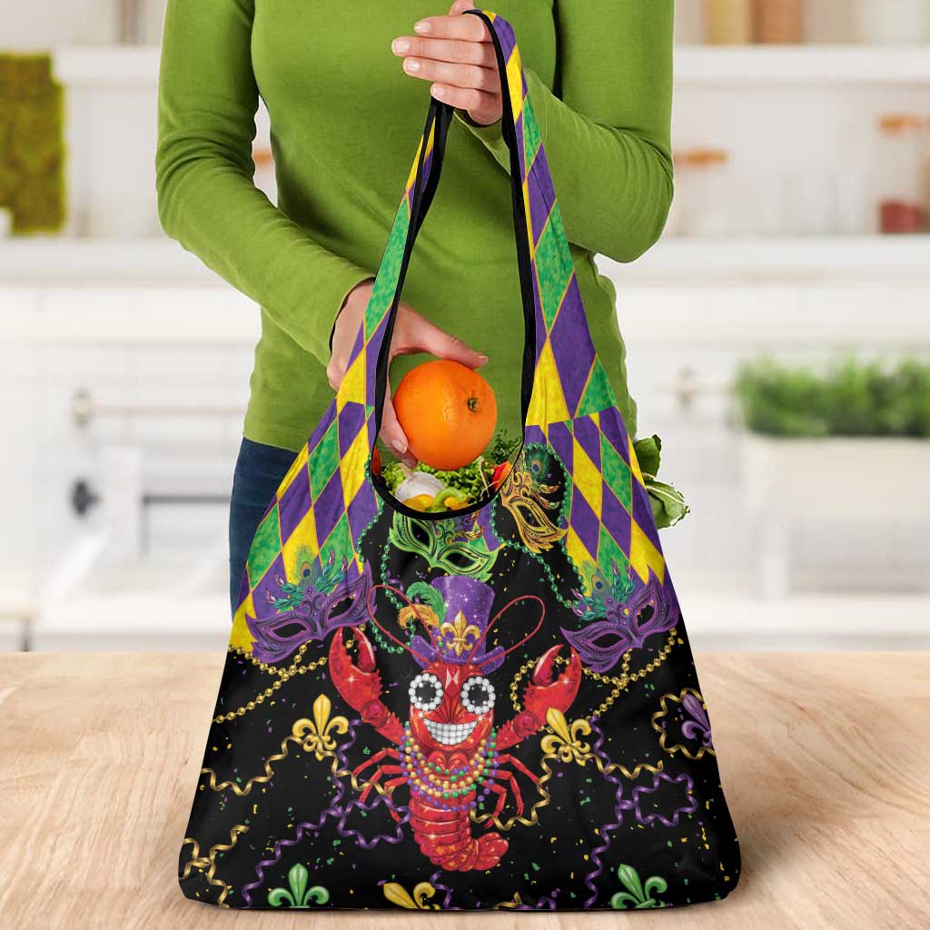 Mardi Gras Crawfish Grocery Bag On Tuesdays We Wear Beads - Wonder Print Shop