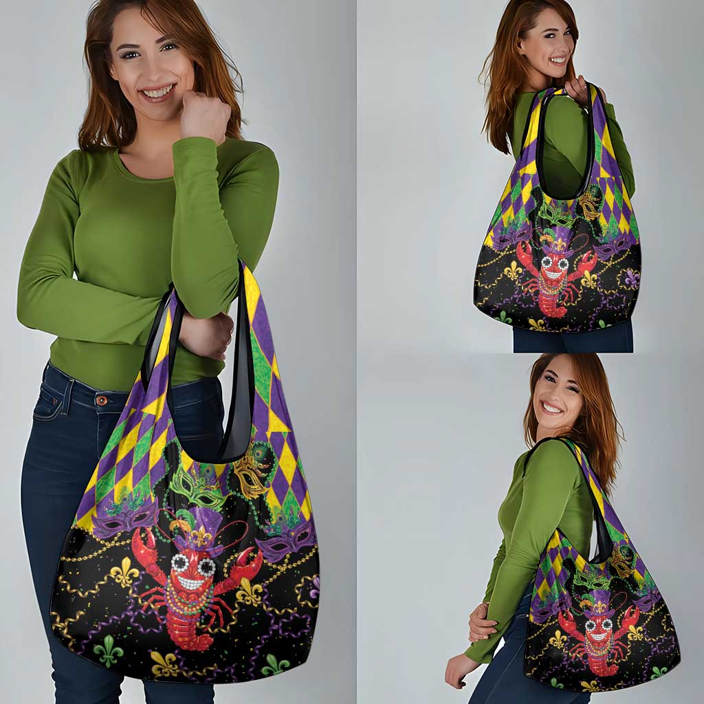 Mardi Gras Crawfish Grocery Bag On Tuesdays We Wear Beads - Wonder Print Shop