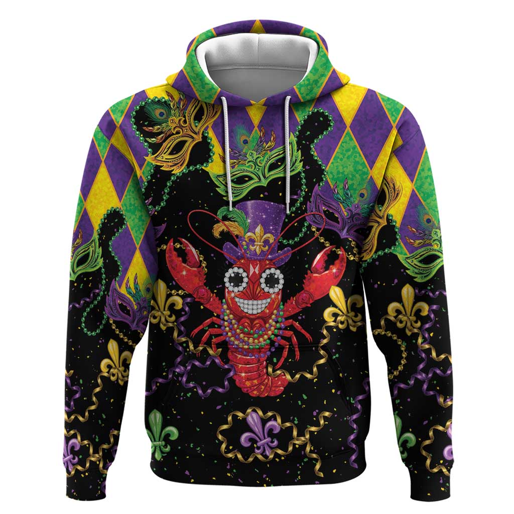 Mardi Gras Crawfish Hoodie On Tuesdays We Wear Beads - Wonder Print Shop