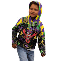 Mardi Gras Crawfish Kid Hoodie On Tuesdays We Wear Beads - Wonder Print Shop