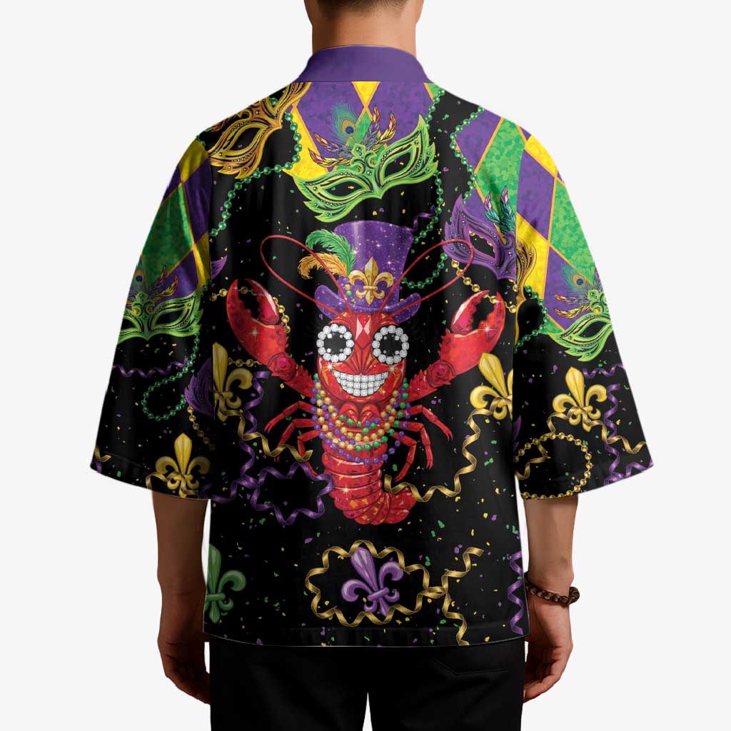 Mardi Gras Crawfish Kimono On Tuesdays We Wear Beads - Wonder Print Shop