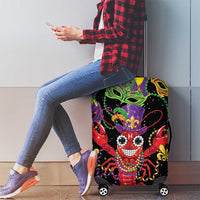 Mardi Gras Crawfish Luggage Cover On Tuesdays We Wear Beads - Wonder Print Shop