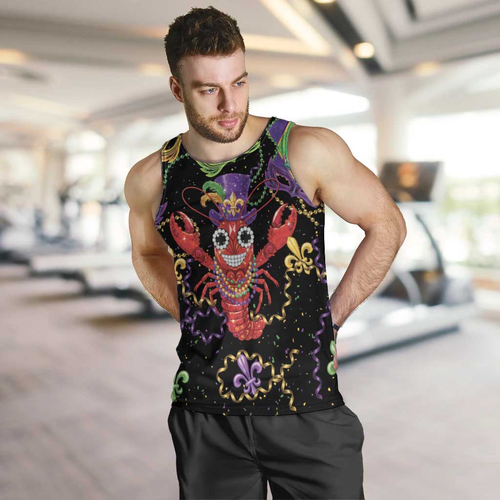 Mardi Gras Crawfish Men Tank Top On Tuesdays We Wear Beads - Wonder Print Shop