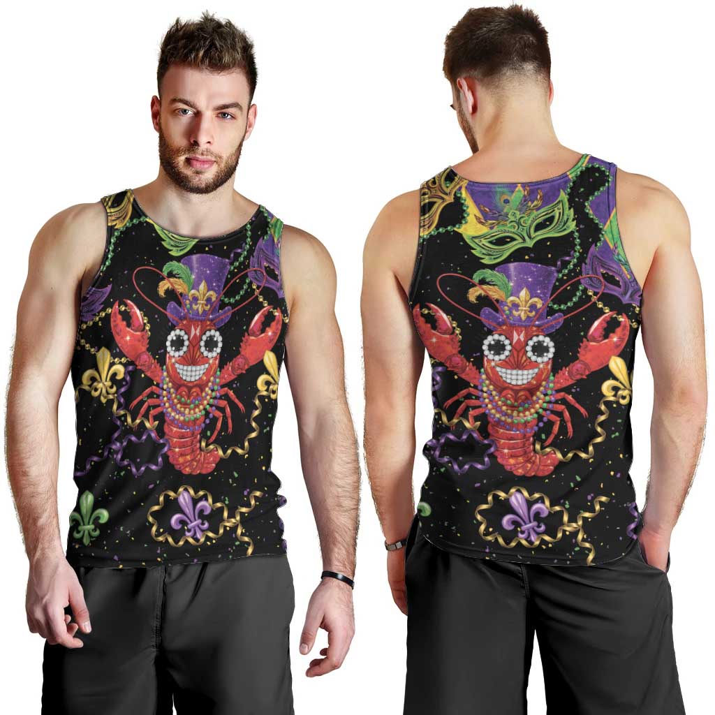 Mardi Gras Crawfish Men Tank Top On Tuesdays We Wear Beads - Wonder Print Shop