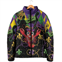 Mardi Gras Crawfish Padded Jacket On Tuesdays We Wear Beads - Wonder Print Shop