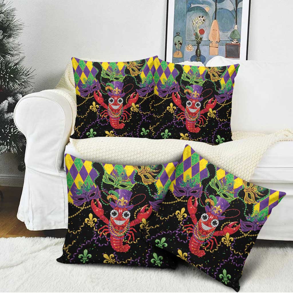 Mardi Gras Crawfish Pillow Cover On Tuesdays We Wear Beads - Wonder Print Shop