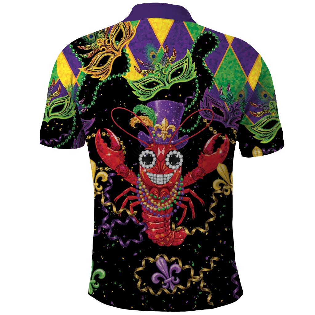 Mardi Gras Crawfish Polo Shirt On Tuesdays We Wear Beads - Wonder Print Shop