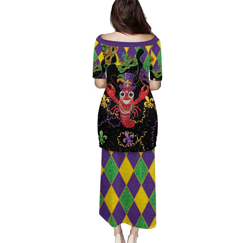 Mardi Gras Crawfish Puletasi On Tuesdays We Wear Beads - Wonder Print Shop