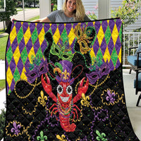 Mardi Gras Crawfish Quilt On Tuesdays We Wear Beads - Wonder Print Shop