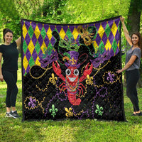 Mardi Gras Crawfish Quilt On Tuesdays We Wear Beads - Wonder Print Shop