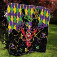 Mardi Gras Crawfish Quilt On Tuesdays We Wear Beads - Wonder Print Shop