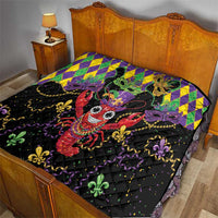 Mardi Gras Crawfish Quilt On Tuesdays We Wear Beads - Wonder Print Shop