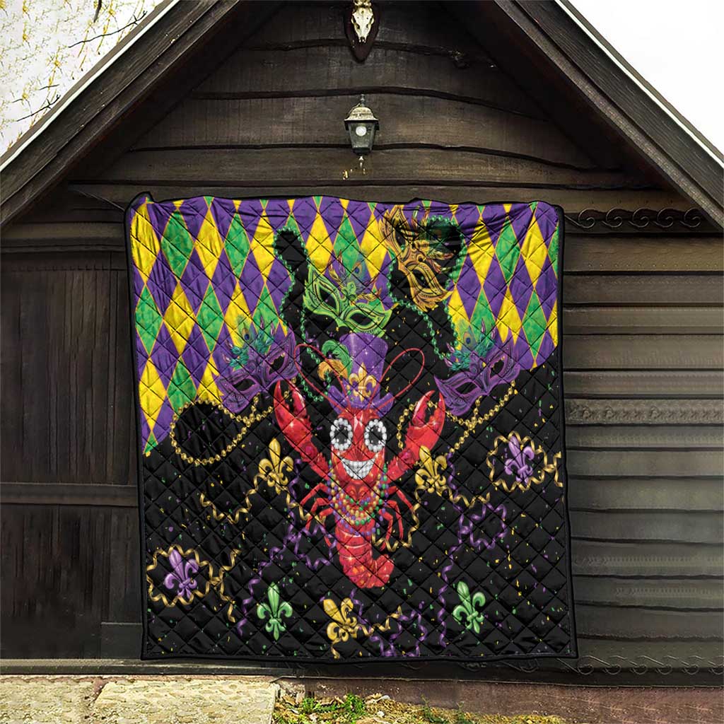 Mardi Gras Crawfish Quilt On Tuesdays We Wear Beads - Wonder Print Shop