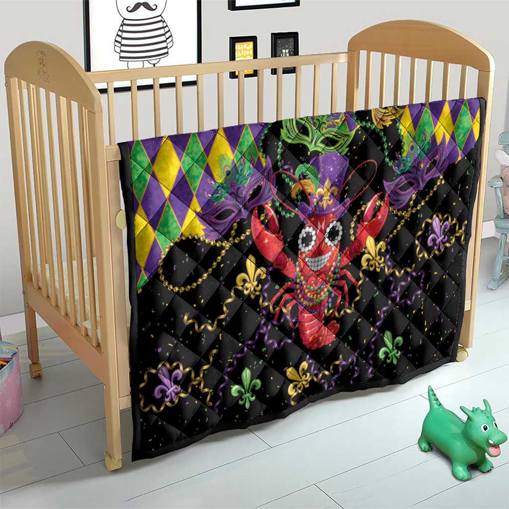 Mardi Gras Crawfish Quilt On Tuesdays We Wear Beads - Wonder Print Shop