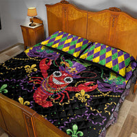Mardi Gras Crawfish Quilt Bed Set On Tuesdays We Wear Beads - Wonder Print Shop