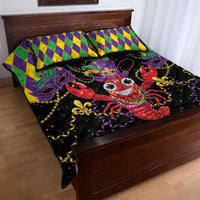 Mardi Gras Crawfish Quilt Bed Set On Tuesdays We Wear Beads - Wonder Print Shop