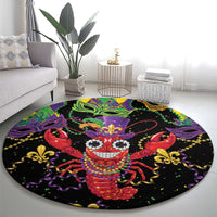 Mardi Gras Crawfish Round Carpet On Tuesdays We Wear Beads - Wonder Print Shop