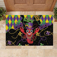 Mardi Gras Crawfish Rubber Doormat On Tuesdays We Wear Beads - Wonder Print Shop