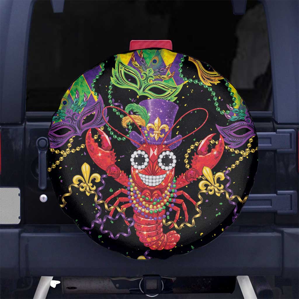 Mardi Gras Crawfish Spare Tire Cover On Tuesdays We Wear Beads - Wonder Print Shop
